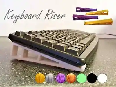 Keyboard Riser - Ergonomic Angled Riser / Stand - 3D Printed - Multiple Colours • £5.99