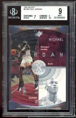 Michael Jordan Card 1997-98 SPX #6 BGS 9 (10 9 9 9.5) • $200