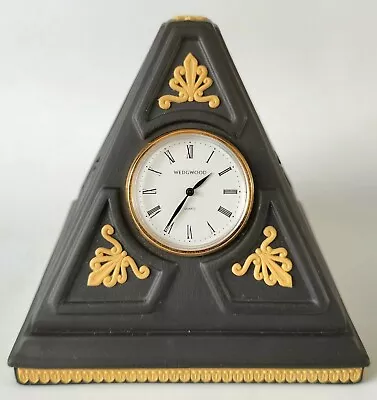 Wedgwood Black And Cane Jasperware Clock Library Collection • $414.60