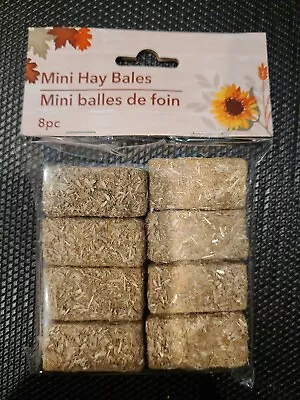 Mini Hay Bales - 8 Count - Tier Tray - Autumn Craft - Crafting Supplies • $3.49