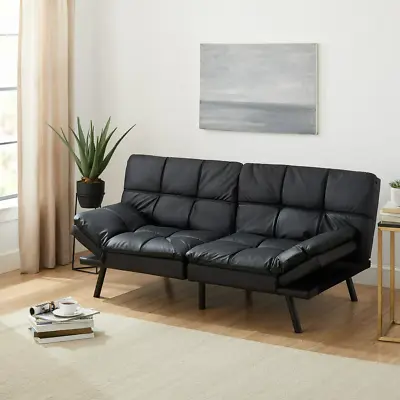 Memory Foam Futon Sofa Bed Couch Sleeper FULL Size Convertible Foldable Loveseat • $248.18