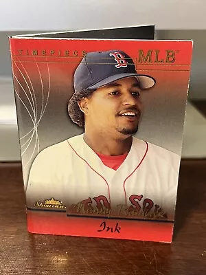 2005 Fleer Showcase Manny Ramirez Auto Bat Booklet /10 Error Pedro Martinez Rare • $799.99