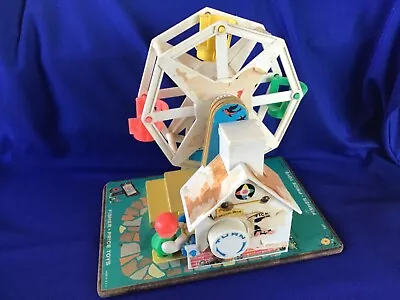 Vintage 1966 Fisher-Price Toys Little People Music Box Ferris Wheel Toy #969 • $14.99