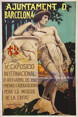 Barcelona Art Exhibition 1907 Wall Art Posters Home Decor Art Print Poster • $22.95