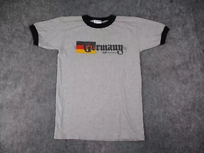 Vintage Disney Shirt Mens Small Gray Epcot Germany World Showcase Ringer Adult • $12.50