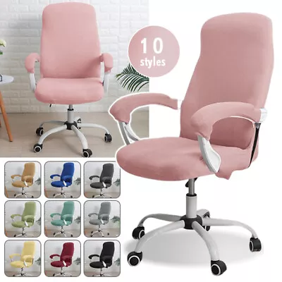 $22.55 • Buy High Elastic Stretch Office Chair Covers Computer Rotating Chair Slipcover