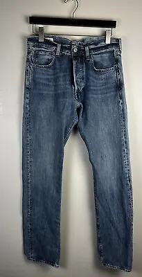 LEVIS 501 Premium BIG E Blue Denim Jeans Size 29x32 Vintage Medium Wash Mens • $29.99