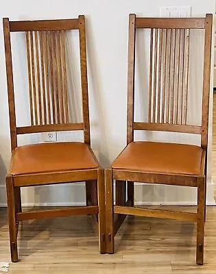 Stickley Mission Dining Chairs Pair Of 2 Beautiful Stickley Chairs • $375
