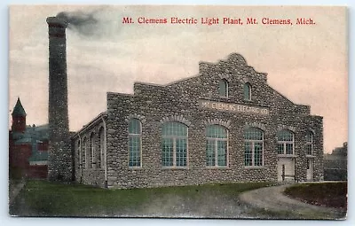 Postcard MI Mt. Clemens Electric Light Plant Vtg View G9 • $9.99