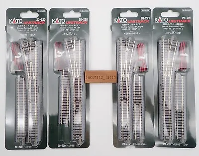 KATO 20-220 & 20-221 N Scale #4 Electric Turnout Left & Right 2 Each • $109.99