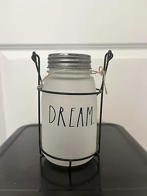 Rae Dunn DREAM Glassware Frosted Mason Jar Lantern Hanging Light • $18