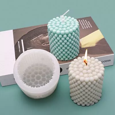 £5.98 • Buy Handmade 3D Art Wax Mold Candle Mould Cake Resin Molds Cylinder Candle Mold