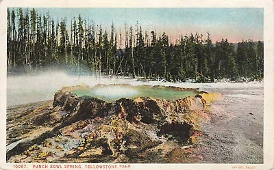 $0.99 • Buy PUNCH BOWL SPRING POSTCARD YELLOWSTONE NATIONAL PARK WY WYOMING 1910s