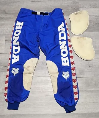 Vintage Fox Racing Motocross MOTO-X Pants Honda Men's Size 34  Blue Red White • $299.99