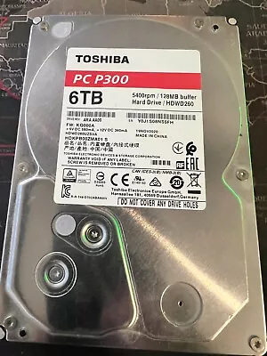 Toshiba P300 6tb Desktop PC Hard Drive (HDWD260UZSVA) • £44.99