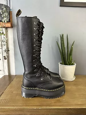 £320 • Buy Dr Martens 1B60 Hardware Max Black Pisa Leather Platform Boots UK 5 EU 38 US L 7