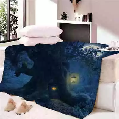 Miracle Lamp Performance Sky 3D Warm Plush Fleece Blanket Picnic Sofa Couch • £54.04