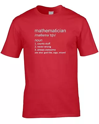 Mathematician Definition Mens T-Shirt Gift Idea Mathematics Maths Cool Birthday • £11.95