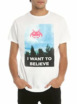 Space Invaders I Want To Believe T-Shirt MEDIUM • $14.95