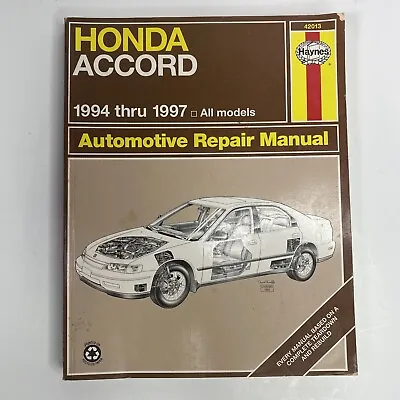 HAYNES - Car Repair Manual -Honda Accord 1994 Thru 1997 - All Models - 42013 • $5.84