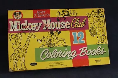 Vintage Mickey Mouse Boxed Set Of Coloring Books C. 1955 • $45