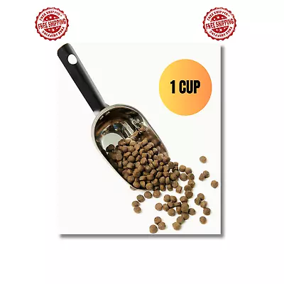 One Cup Ourpets Durapet Stainless Steel Food Scoop Silver • $19