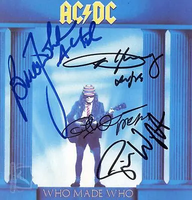 AC/DC Signed CD Cover Who Made Who AFTAL OnlineCOA • £636