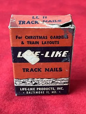 VINTAGE LIFE-LIKE BOX OF TRAIN TRACK NAILS For Train Layouts (t75) • $5