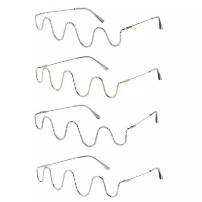 Eyeglasses Frames Diamond Sunglasses Frames Wave Glasses Frames Fake Glasses • £3.82