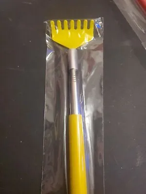 Metal Stainless Steel Back Scratcher Telescopic Extendable Yellow In Color • $3.49