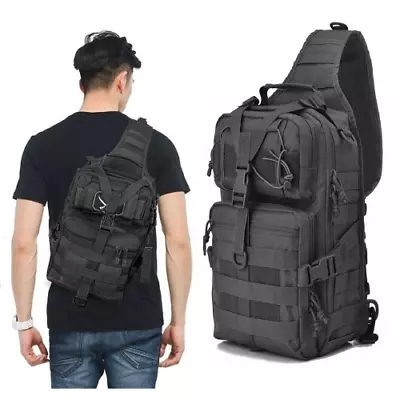 Military Tactical Assault Pack Sling Backpack Waterproof EDC Rucksack Bag Hiking • $28.95