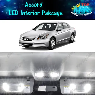 $12.99 • Buy 12x White LED Bulbs Interior Lights Package Kit For 2003 -  2012 Honda Accord