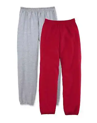 Hanes Sweatpants Fleece 2-pack Men's EcoSmart Drawcord Cotton Blend 32 Inseam • $24