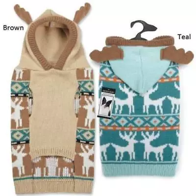 Antler Pet Dog Turtleneck Sweater Zack & Zoey Elements Apparel Hoodie Knit • $17.49
