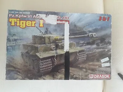 £45 • Buy Dragon 6406 1:35 Tiger I Late Production Heavy Tank Model Kit Tamiya Zimmerit 