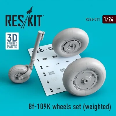 1/24 ResKit RS24-0011 Bf-109K Wheels Set (weighted) • $18