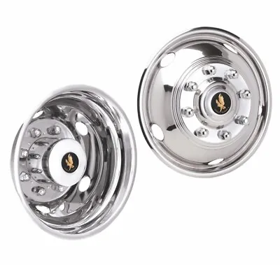 19.5  8 Lugs Stainless Steel Wheel Simulators For 2003-2004 Ford F450 F550 Truck • $237.89