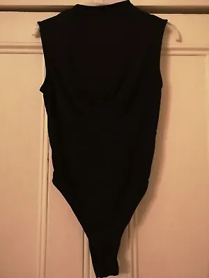 Miss Selfridge Size 10 Bodysuit Black • £1.99