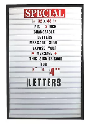 2  Outdoor Changeable Letter Message Board Marquee Sign With Metal Frame 32x48 V • $299