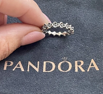 $7.50 • Buy Pandora Silver Flower Ring Size 54