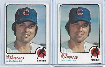 ⚾️-1973 Topps Mlb Baseball Milt Pappas Cubs Bv$12.00 Shipping $1.30 Cu-1-⚾️ • $1