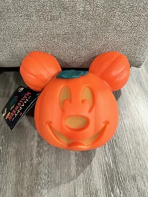 Disney - Halloween SMALL Pumpkin Mickey Mouse Light Up Jack O Lantern 2023 NEW • $49.99