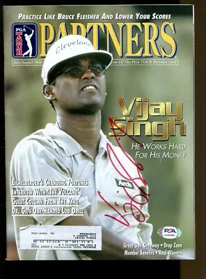 Vijay Singh Signed 2000 PGA Magazine July/August Autographed Golf PSA/DNA • $19.96