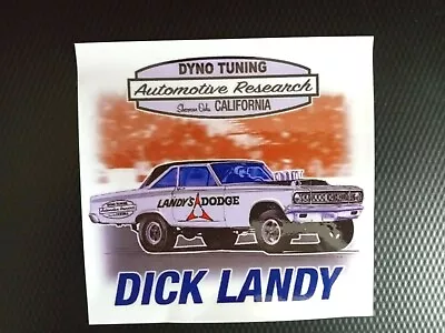 VINTAGE Sticker Of Dick Landy California Dodge MOPAR Drag Racer. Successful !   • $5.45