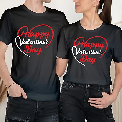 Happy Valentine's Day Love Goals Heart Couple Love Matching T-Shirts #VD • £9.99