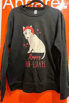 Lipsy Happy Paw-Lidays Bull Terrier Dog Christmas Jumper Size Medium New Sf • $16.12