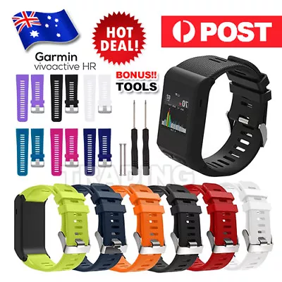 New Replacement Sports Silicone Wrist Watch Band Strap For Garmin Vivoactive HR • $3.95