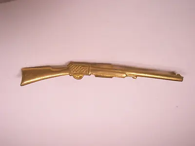 2  RIFLE GUN Gold Tone Vintage Collar Bar L85 • $24.49