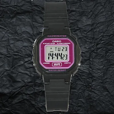 Casio LA-20WH-4A Ladies Black Pink Digital Watch With LED Light 5 Year Battery • $38.49