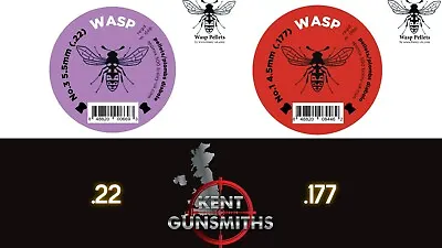 Wasp .22  5.5  .177 4.50 Domed Pest Control Medium Weight Airgun Rifle Pellets • £8.50